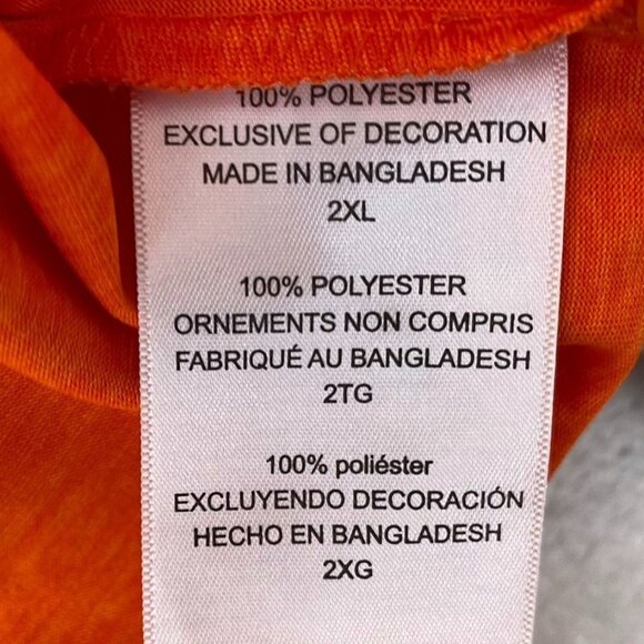 NWT Champion Mens Polo Shirt Size 2XL Clemson Tigers Top Short Sleeve Orange - Picture 6 of 11